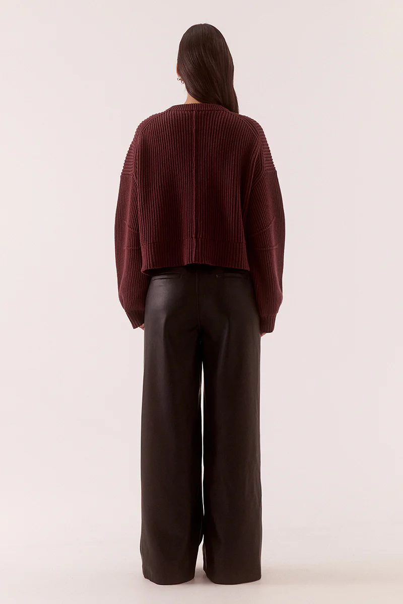 AXEL KNIT BOMBER - VINO - Image 3