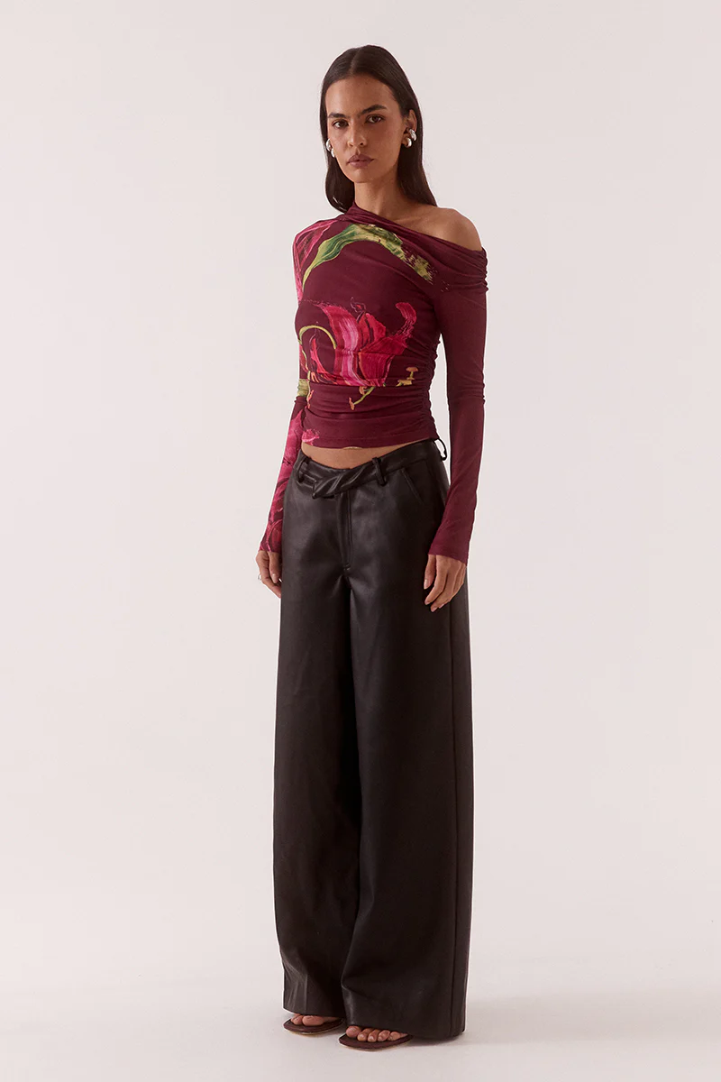 AZALEA LONGSLEEVE TOP - VINO - Image 3