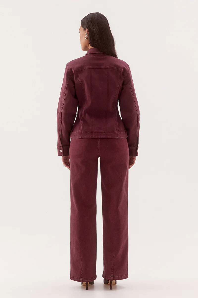 BLAINE DENIM JACKET - VINO - Image 5