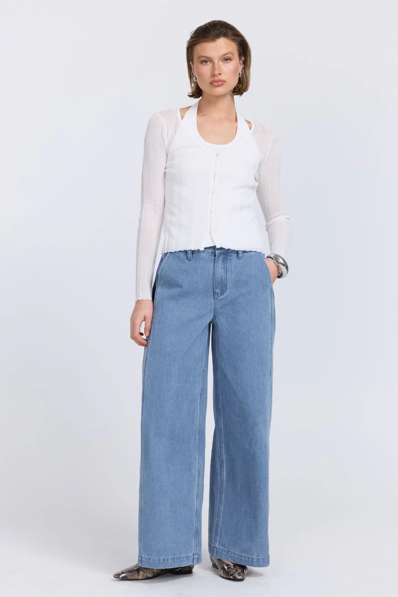 DUALITY KNIT CARDI SET - OFF WHITE