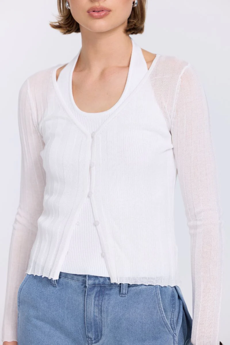 DUALITY KNIT CARDI SET - OFF WHITE - Image 2