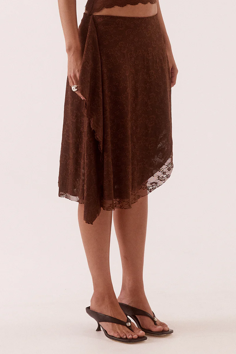 HARPER SKIRT - CHOCOLATE - Image 3
