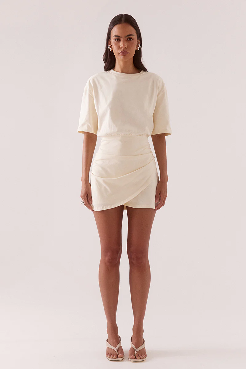 IZEL TEE DRESS - PANNACOTTA
