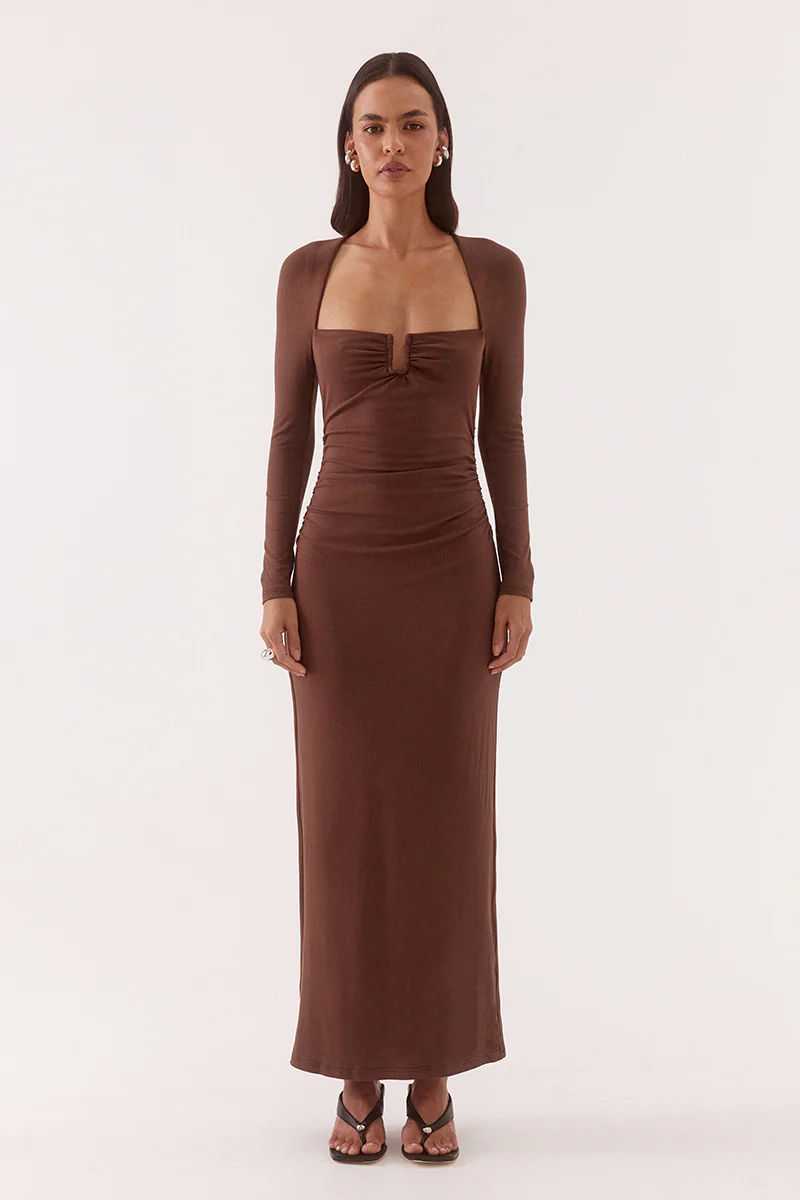 LOLA DRESS - MOCHA