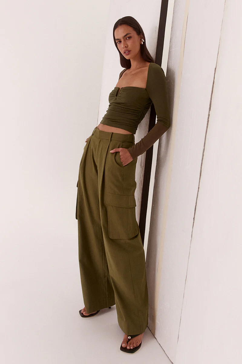 LOLA TOP - KHAKI - Image 2