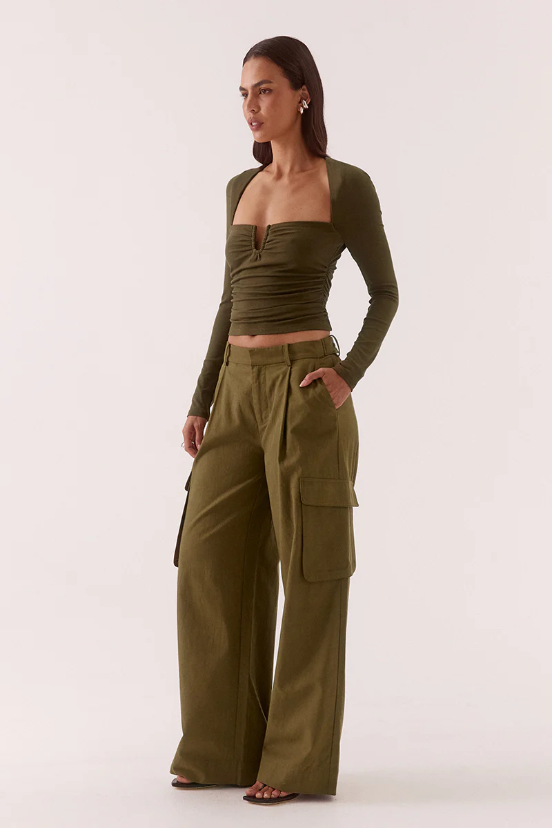LOLA TOP - KHAKI - Image 3