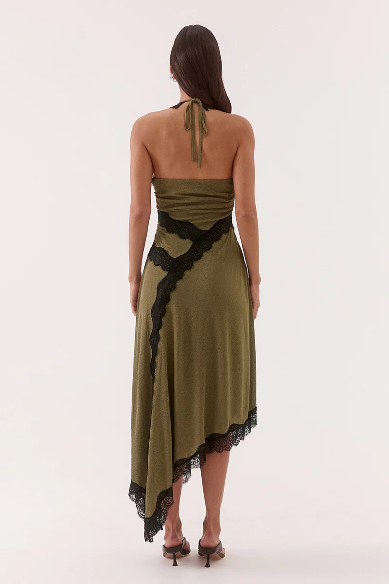 LONI DRESS - OLIVE - Image 4