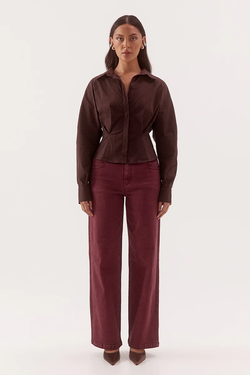 MARLOWE SHIRT - ESPRESSO