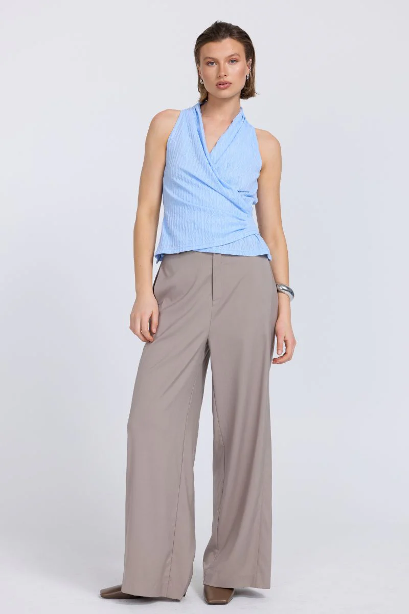 NOSTALGIA MESH TOP - SKY