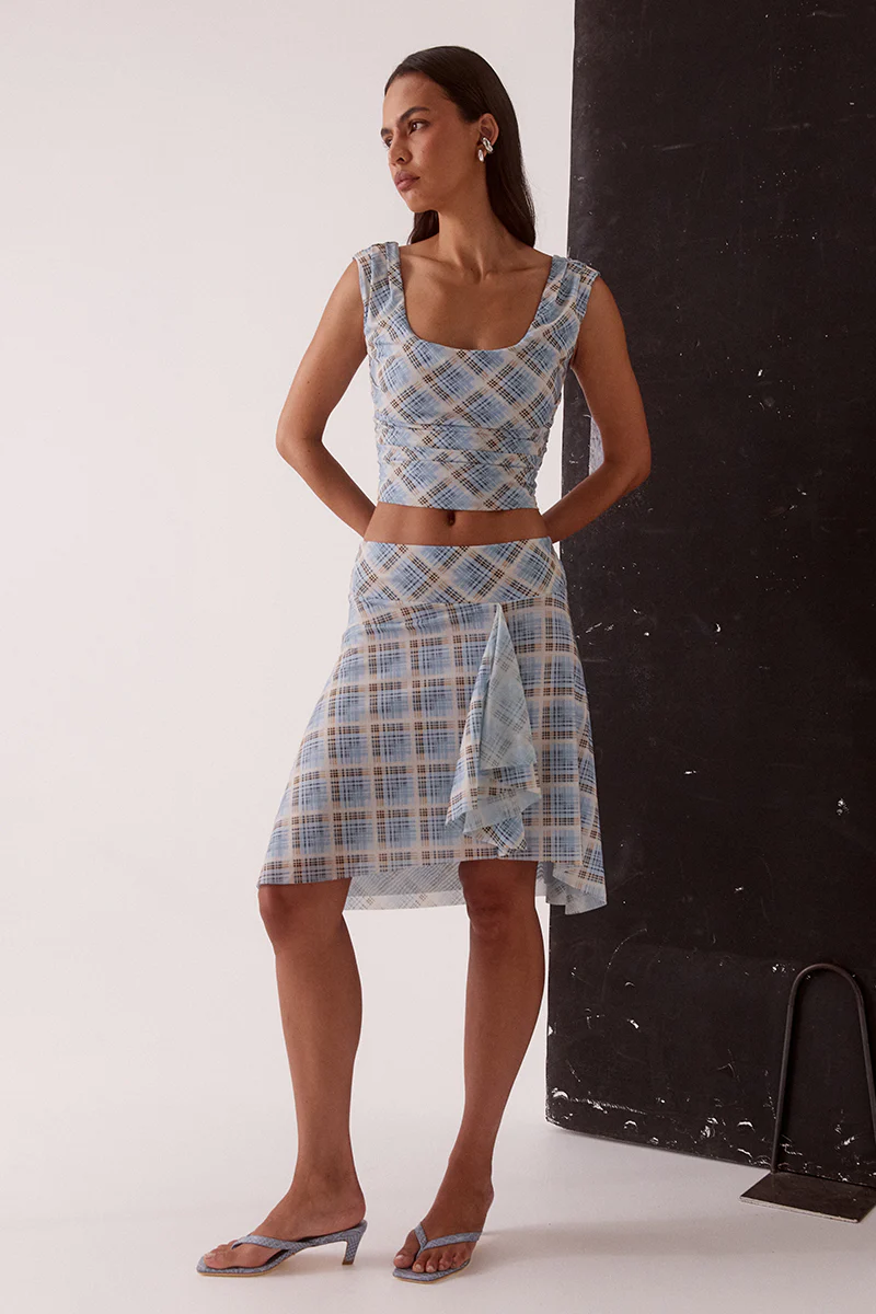 NOVALYN PLAID TOP - CHECK - Image 2