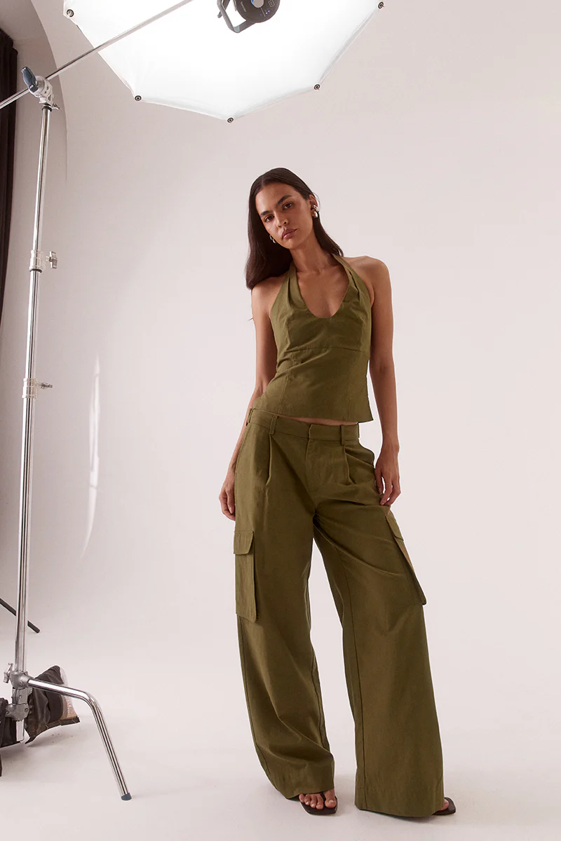 SABINE TOP - KHAKI - Image 2
