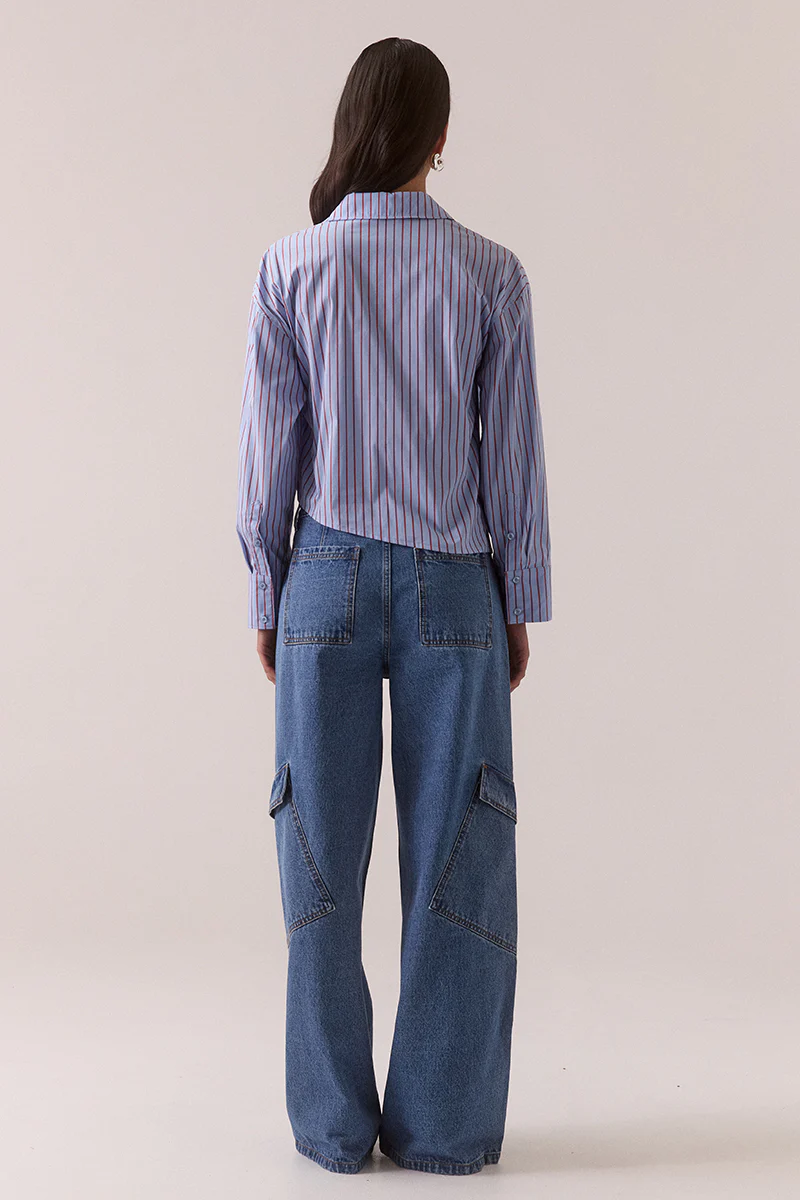 TAVEN SHIRT - CORNFLOWER STRIPE - Image 4