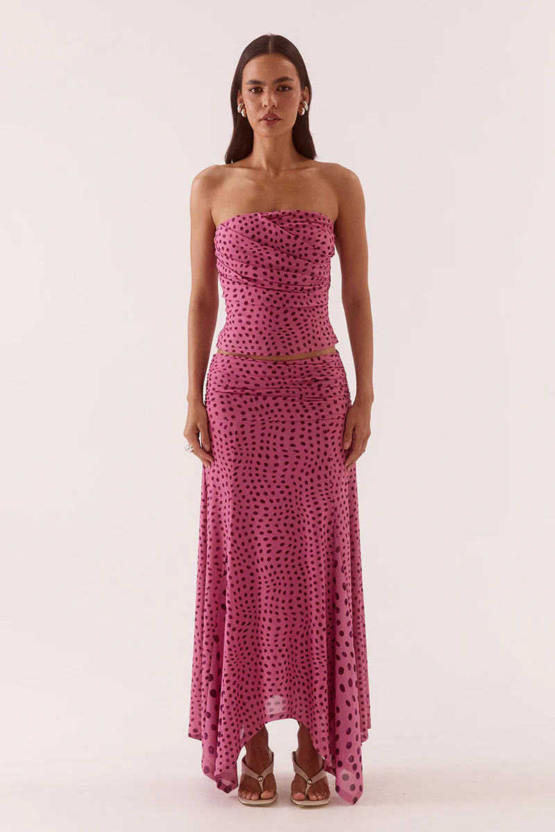 ZURI STRAPLESS TOP - MAUVE